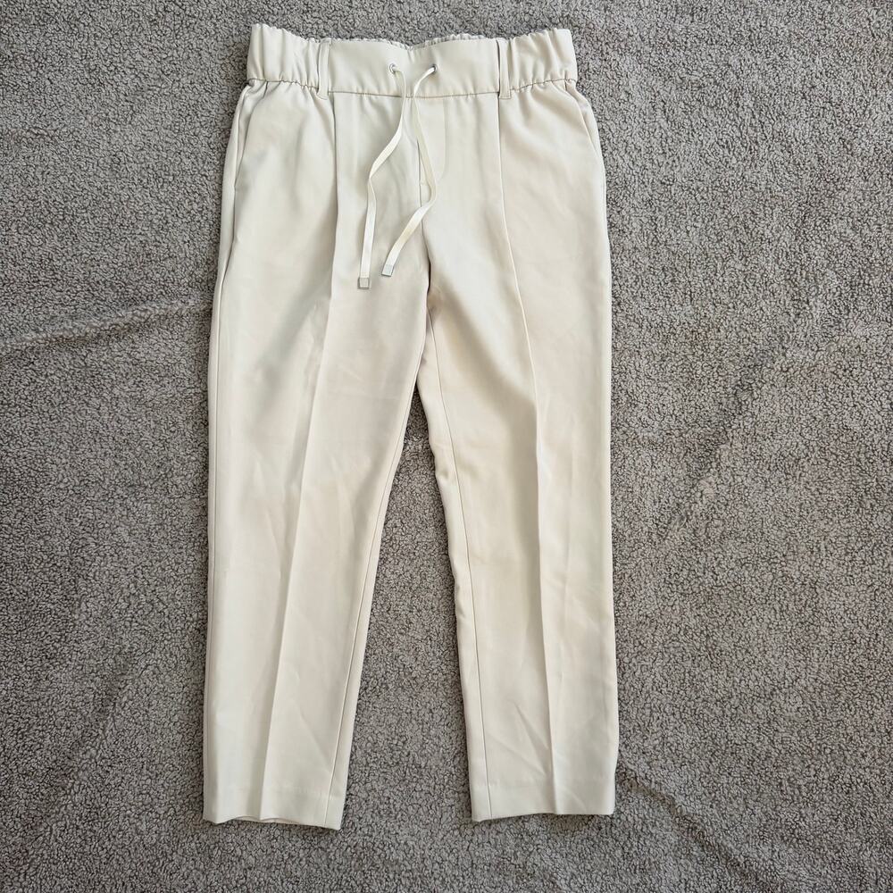 ATM Anthony Thomas Melillo Micro Twill Pull On Pants Cream Size S Cropped